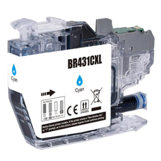 Compatible Brother LC431XLC Cyan Ink Cartridge compatible 