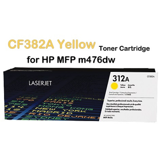 Compatible HP CF382A Yellow Toner Cartridge compatible for M476dw